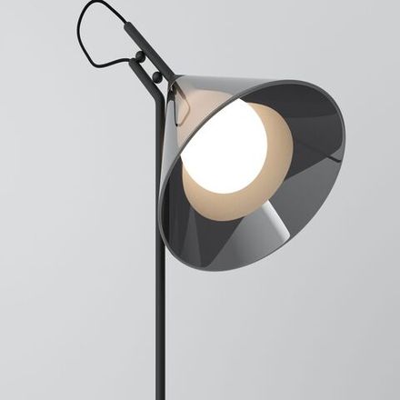 Настольный светильник со стеклянным плафоном 01186/1 черный