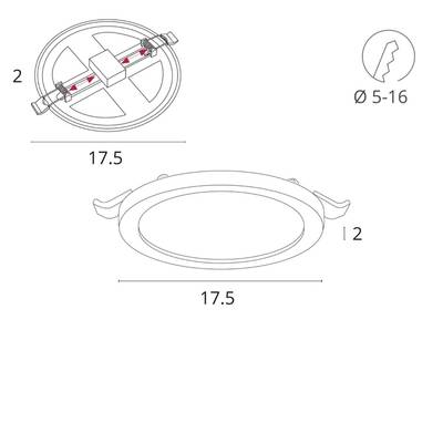 Встраиваемый светильник Arte Lamp MESURA A7979PL-1WH, LED