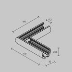 Коннектор угловой для круглого низкопрофильного шинопровода Exility, TRAM034CL-R-41W. TM Maytoni