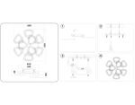 Потолочный светодиодный светильник с пультом FA2923 GD золото 138W 600*600*130 (ПДУ РАДИО 2.4)