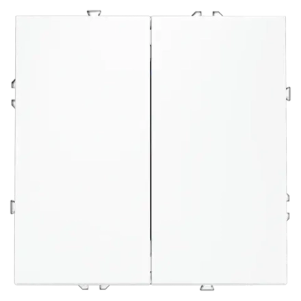 VLS020602 Выключатель с самовозвратом встраиваемый VOLTUM S70 двухклавишный 10А, (белый матовый). (ТМ Maytoni)