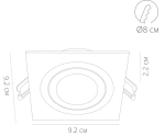 Точечный встраиваемый светильник Arte Lamp TARF A2168PL-1BK, 1хGU10