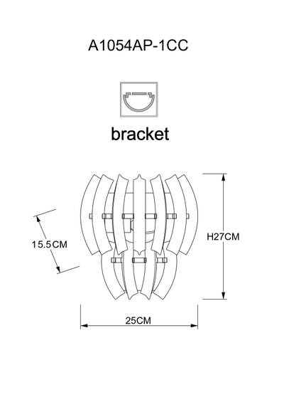 Настенный светильник Arte Lamp ELLA A1054AP-1CC, 1хE14
