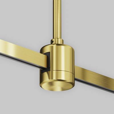 Крепление потолочное Short 78мм с прямым коннектором питания Flarity латунь, TRA156C-IPC1-BS. TM Maytoni