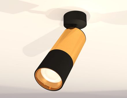 Комплект поворотного XM6302010 SBK/PYG черный песок/золото желтое полированное MR16 GU5.3 (A2210, C6327, A2010, C6302, N6113)