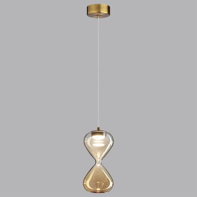 5093/4L PENDANT ODL25 415 античн.бронза/прозрачн./янтарный градиент/металл/стекло Подвес LED 4W 4000K 388Лм GLESSI