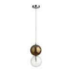 4980/1B PENDANT ODL22 469 хром/коричневый/стекло Подвес G9 1*40W TWIXY