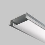 Алюминиевый профиль встраиваемый с накладным фланцем 30x6 (Серебро, 2 м), ALM-3006-S-2M 632018