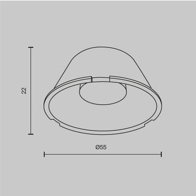 Линза ⌀55mm 60° для Focus Led 20Вт, LensD60-60. TM Maytoni