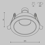 Встраиваемый светильник Share GU10 x 10Вт IP 54 DL126-GU10-WB. TM Maytoni