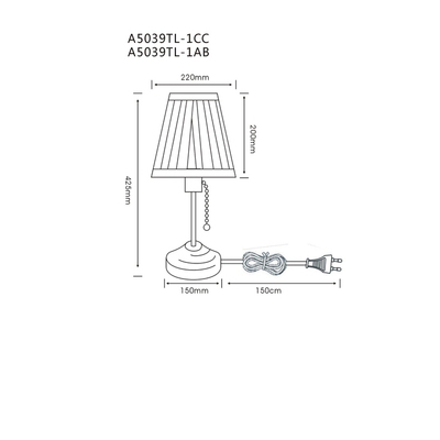 Декоративная настольная лампа Arte Lamp MARRIOT A5039TL-1AB, 1хE27