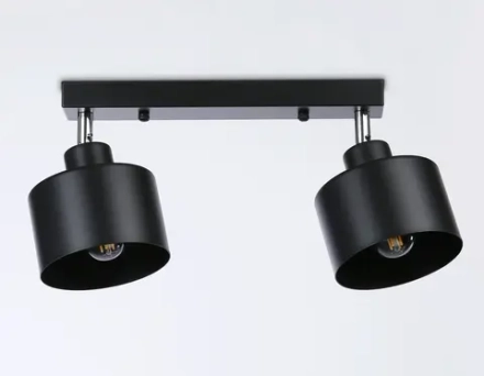 Настенно-потолочный спот в стиле лофт TR8142/2 BK черный E27*2 max 40W 340*120*180