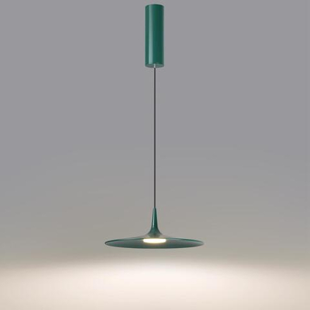 7037/12L HIGHTECH ODL25 305 темно-зеленый/металл/акрил Подвесной светильник IP20 LED 12W 3000K AC90-260V SOMBRA