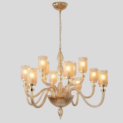 Люстра Crystal Lux SILVESTRO SP12 AMBER 2971/312