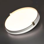 7646/CL PALE SN 138 Светильник пластик/белый/золотой LED 30Вт 4000К D340 IP43 OLIDI WHITE