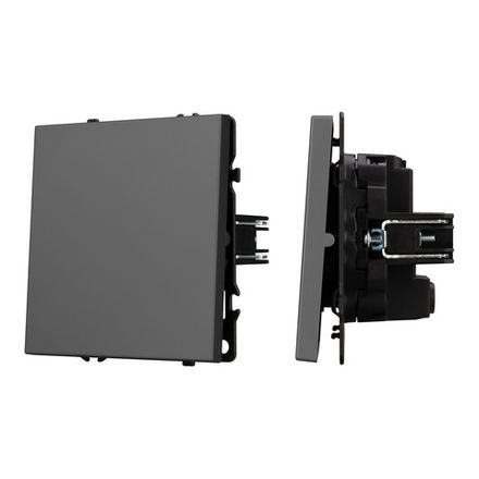 Механизм выключателя одноклавишный перекрёстный SWT-NOBE-MKX1-SFPL-GR (230V, 10A) (Arlight, -)