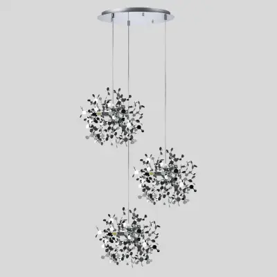 L3PR721134 Подвес тройной круглый EXTRA 3x3x5W(led) G9  (721134 - 3 + 572134 -1) ХРОМ Lightstar