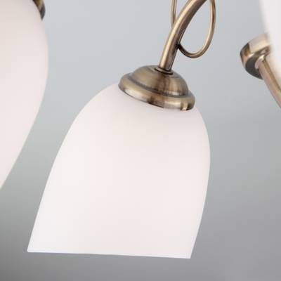 Люстра потолочная с витыми элементами 30107/5 античная бронза