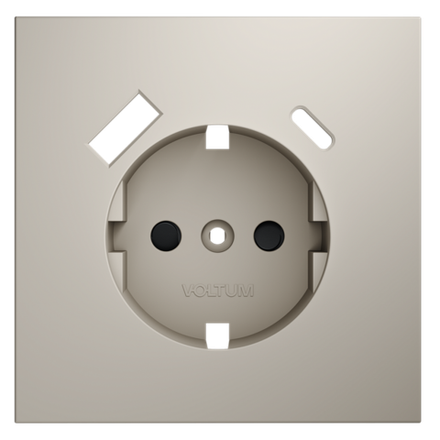 VLS001003 Накладка для розетки с заземлением и защитными шторками, с USB A+C, S70 (кашемир). (ТМ Maytoni)