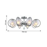 Потолочный светильник Fabbio 2349-8U, 8*E14*40W. ТМ F-Promo