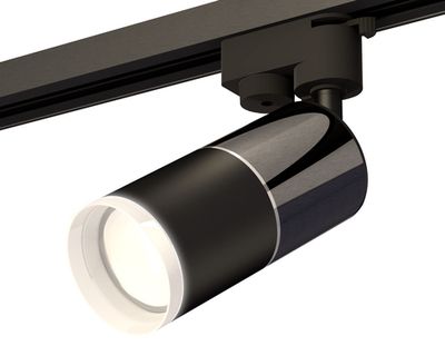Комплект трекового однофазного светильника с акрилом XT6302041 SBK/DCH/FR черный песок/черный хром/белый матовый MR16 GU5.3 (A2521, C6303, A2060, C6302, N6246)
