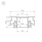 Профиль STRETCH-32-CEIL-CENTER-2000 WHITE (Arlight, Алюминий)
