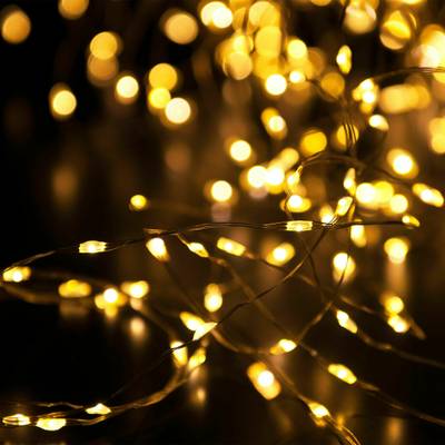 Гирлянда нить "роса" теплый белый 10М IP20 400-009