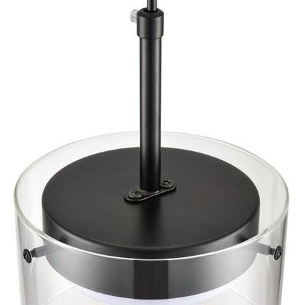 8232/1 COMFI LN25 черный/прозрачный, металл/стекло Подвес LED GX70 1*10W 220V NATALINA