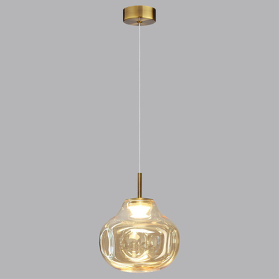 5097/4L PENDANT ODL25 363 античн.бронза/янтарный/металл/стекло Подвес LED 4W 4000K 388Лм VASO