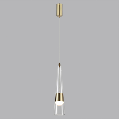 5043/12L L-VISION ODL24 435 глянц.золото/прозрачный/металл/стекло Подвес LED 12W 3000K 1334Лм LUMP