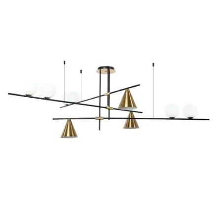 Люстра на штанге Arte Lamp JACOB A7029PL-9BK, 3хE27