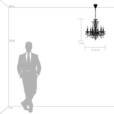 790064 Люстра SCHON 6x60W E14 Silver Lightstar