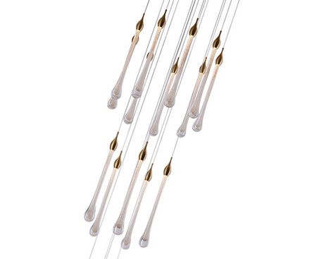 07860-18A,36 Люстра каскадная Асмер латунь d50 h300 Led 54W (3000k)