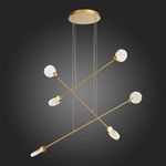 SL6104.203.06 Светильник подвесной ST-Luce Золотистый/Прозрачный,С пузырьками воздуха LED 6*3W 3000K