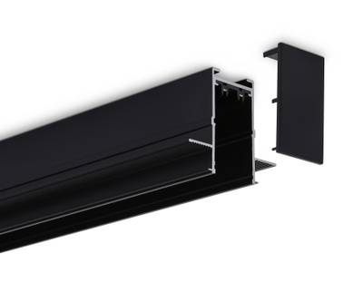 Шинопровод встраиваемый под ГКЛ 12,6мм Magnetic 220V GL1010 BK черный IP20 2000*62.5*56 (заглушки в комплекте)