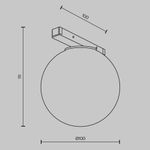 Трековый светильник Luna Basity 5Вт 360°, TR177-1-5WTW-B. TM Maytoni