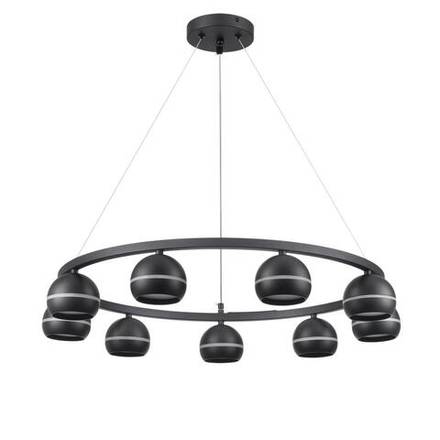 8242/9 COMFI LN26 245 черный металл Светильник подвесной LED GX53 8*7W 220V LUAZANA