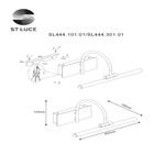 SL444.101.01 Подсветка для картин ST-Luce Хром/Хром LED 1*12W 4000K