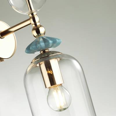 4855/1WA CLASSIC ODL_EX21 135 золото/разноцветн./керамика/стекло Бра E14 1*40W BIZET