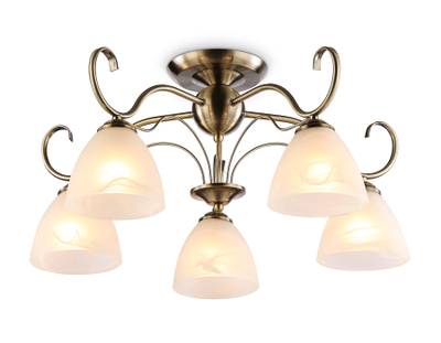 Потолочная люстра TR3046/5 SB/FR бронза/белый матовый E27/5 max 40W D595*285