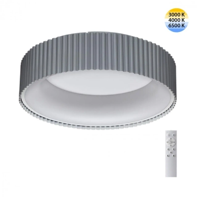 7713/56L AVRA LED SN 574 Светильник металл/акрил/белый/серый LED 56Вт 3000-6500К D460 IP20 пульт ДУ SHARMEL