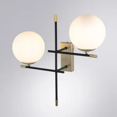 Бра Arte Lamp ARKAB A2225AP-2BK, 2хE14
