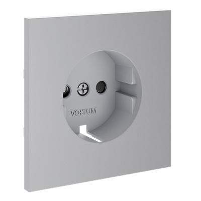 VLS000716 Накладка для розетки с заземлением и защитными шторками, S70 (серый). (ТМ Maytoni)