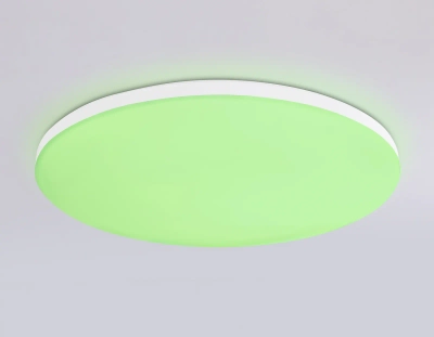 Потолочный светодиодный светильник с Wi-Fi Яндекс Алисой/Tuya/Smart Home/Alexa FZ2002 WH белый IP54 25W 3000K-6500K+RGB D370*55 (ПДУ ИК)