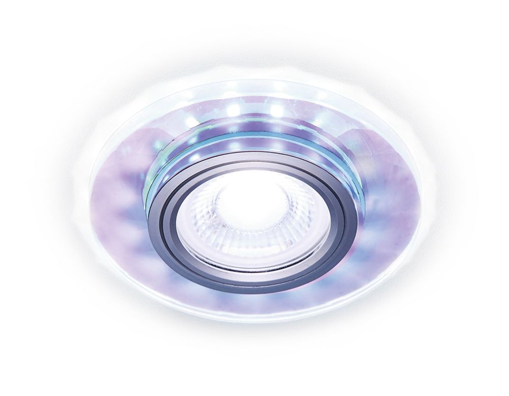 Встраиваемый точечный светильник со светодиодной лентой S211 PR/WH хром/перламутровый MR16+3W(LED WHITE 4200K)