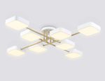 Светильник светодиодный подвесной FL516346/8 WH/GD белый/золото 144W 3000-6000K 1060*1060*150 (без ПДУ)