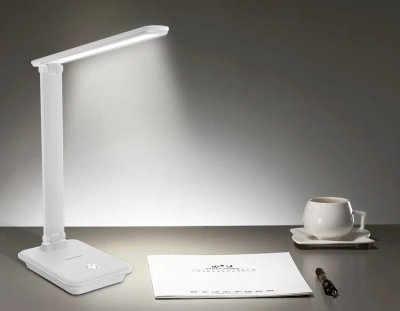 Светодиодная настольная лампа с диммером DE502 WH белый LED 3000-6400K 9W