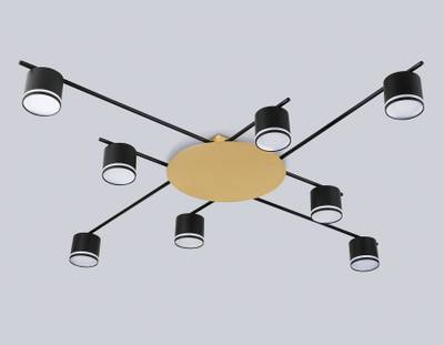 Светильник потолочный FL51760/8 BK/GD черный/золото GX53/8 max 12W 870*870*95