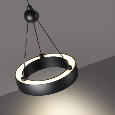 359396 OVER NT24 278 черный Светильник подвесной светодиодный, длина провода 2м IP20 LED 12W вниз/5W вверх 220V 1360Лм 3000K TURN