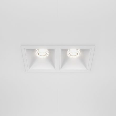 Встраиваемый светильник Alfa LED 4000K 2x10Вт 36° Dim Triac DL043-02-10W4K-D-SQ-W. TM Maytoni
